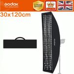 Godox 12"x47"30x120cm Honeycomb Grid Strip SoftBox Bowens Mount for Studio Flash
