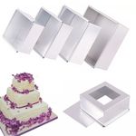 1pc 4/5/6/8/10Inch Square Cake Pans Tin Baking Mold Mould Removable Bottom