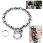 Collar for Large Dog Stainless Steel Thick Puppy Choker Metal Chain SilverColor>