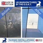 Deadlock Shield For Ford Transit Custom MK1 2013-2023 Right Door Brushed