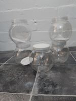 Small Plastic Screw Lid Jars 5-pack Storage Containers
