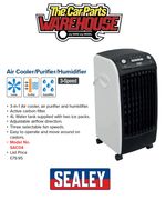 Sealey SAC04 Fan / Air Cooler / Purifier / Humidifier