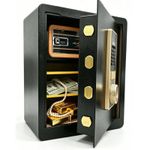 39L Security Safe Hidden Drawer Digital Steel Safe Box Dual Alarm Wall Mountable