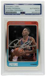 Chicago Bulls Dennis Rodman 88-89 Fleer Rookie Card #43 PSA Authenticated