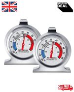 2X Refrigerator Freezer Thermometer Dial Temperature Gauge Meter Stainless Steel