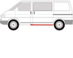 V.W TRANSPORTER T4 1990 - 2003 UNDER SLIDING DOOR SILL REPAIR METAL L/H U.K SPEC