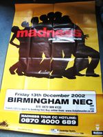 MADNESS *FOLDED* GIANT 2002 OFFICIAL TOUR POSTER suggs ska 2 tone cd lp KIX79