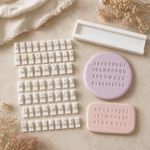 Pottery Alphabet Stamping Tool Clay Letter Number Stamp Set Clay Decor Embosser