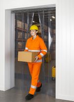 PVC Strip Curtain - Pedestrian / Butcher Door Kit - 2m (w) x 2m (d) 200mm x 2mm