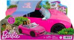 Barbie Convertible 2-Seater Vehicle, Pink Car with Rolling Wheels HBT92 