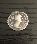 Roman Empire Faustina II, AD 147-175 AR Denarius Coin