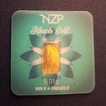 NZP Miracle Gold Bar 0.01g 999.9 Fine Gold Bullion 0.9999 Fineness