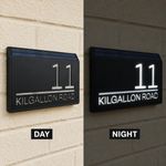 Light Up House Sign Solar LED Personalised Street Name Number Door LED Plaque