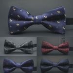 Top Quality Mens Designer Bow tie Black Striped Plain Bowtie Mens Neckties