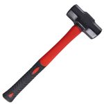 3lb Mini Lump Sledge Hammer Fibreglass Shaft & Rubber Grip Handle Sledgehammer