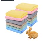 Guinea Pig Cage Liners 12 Pack Soft Washable Bedding Mats for Small Animals