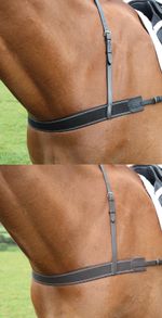 Shires Blenheim Elastic Breastgirth BLACK OR HAVANA **ONE SIZE**