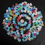 Tiny 10 Pieces Top Drilled Beach Sea Glass Beads Pendant For Jewelry Use 