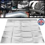 Sliver Heat Barrier Reflect Sheet, Self Adhesive High Temp Heat Shield Wrap 47"