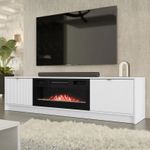 TIRENO EF TV Cabinet with Electric Fireplace | Modern Living Room | 3 Colours