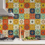 Spanish Moroccan Mosaic Tiles Sticky Back Plastic Self Adhesive Vinyl Wrap