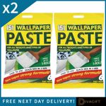 2 x 5 ROLLS EXTRA STRONG WALLPAPER ADHESIVE PASTE SUPER STICK WALL PAPER PASTE
