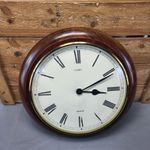 Nauticalia Ferry Clock 13" Wooden Wall Clock Ship Clock Roman Numerals Quartz
