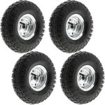 4 Pack of 10" Pneumatic Sack Truck Trolley Wheel Barrow Tyre Wheels 4.10/3.5-4.0