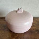 Vintage Hornsea Concept  Pink Serving Dish With Lid Swan Handle Oven To Table