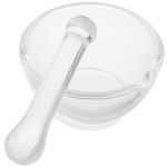  Pestle Grinding Bowl Glass Mortar and Set Medicine Mineral Pigment