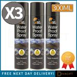 3 x WATERPROOF SPRAY 300ML FABRIC PROTECTOR CLOTHING TENTS SHOES CAMPING COAT