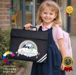 Unicorn Personalised School Book Bag Kids Any Name Back to School Boys Girls