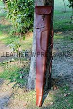 Real Leather Shotgun Slip Case Hunting Gun Bag Shooting Carry Case Gift