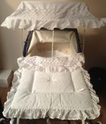 Sun Canopy and Bedding Set for Silver Cross Coach Built Pram Kensington Balmoral