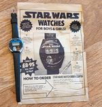 1980 Star Wars R2-D2 Quartz LCD Digital Watch with Order Coupon/Leaflet