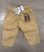 Moschino Kids baby boy logo-patch trousers/ chinos neutrals 9-12 months 