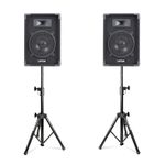 MAX 8 Passive DJ Speakers Kit with Tripod Stands | 400W Party System