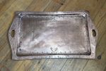 Beautiful Antique Copper Serving Tray Art Nouveau c.1900 - Etched