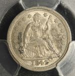 1842 PCGS MS-62 Liberty Seated Half Dime