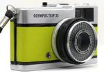 Olympus Trip 35 SLR Film Camera New Seals Lime Green Leather - Fully Working