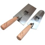 OX Trade Gauging trowel & Bucket trowel Builder's set - Wooden handle