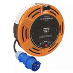 5m Camping Hook UP 4 Gang Mains Power Reel CEE Caravan Tent Power Cable 13A