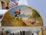 Antique Grandfather Clock Dial Scottish Hunting Scene