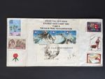 NEPAL 1985 COVER FROM YETI BASE CAMP MULTI FRANKED TO KENT GB (SOILED)