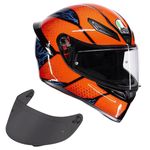 AGV K1-S Speedarmor Black/Orange/Blue Motorcycle Helmet Free Dark Tint Visor