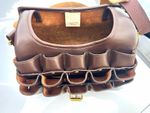 Croots Brown Leather 12 Gauge Shotgun Cartridge Bag Adjustable Shoulder Strap