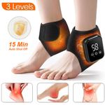 🔥1 Pair Electric Foot Ankle Massager Heating Vibration Hot Compress Pain Relief