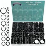 1020 Pcs O Ring Kit 20 Size Nitrile Rubber O Ring Assortment Set for Car Auto