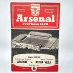 Arsenal v Aston Villa 31st March 1962 Football Programme Football League Div 1