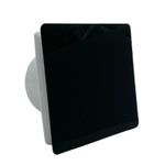 Bathroom Extractor Fan Matte Black Glass 150mm/6" with Humidity VF-W6GP